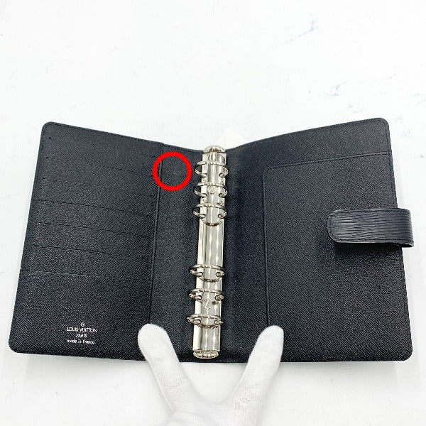 LOUIS VUITTON Notebook cover R20202 Epi Leather Noir Notebook case Epi Agenda MM mens(Unisex) Used Authentic