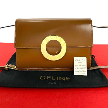 CELINE Shoulder Bag leather Brown