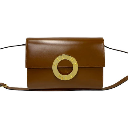 CELINE Shoulder Bag leather Brown