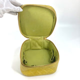 CHANEL Handbag leather Yellow type quilting Matrasse vanity bag Women Used Authentic