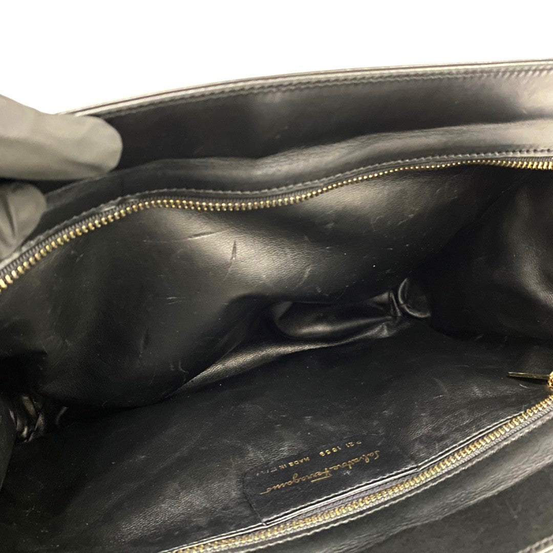 Salvatore Ferragamo Shoulder Bag leather black