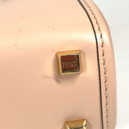 FENDI Handbag 8BS051 leather Beige type Shoulder Bag Crossbody bag sunshine shopper small Women Used Authentic