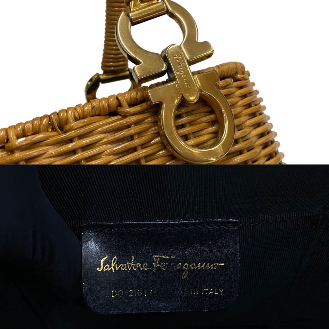 Salvatore Ferragamo Handbag Rattan beige