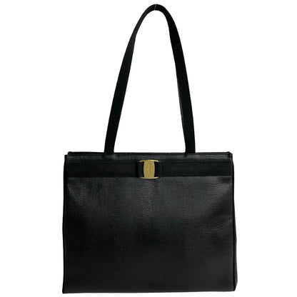 Salvatore Ferragamo Tote Bag leather black