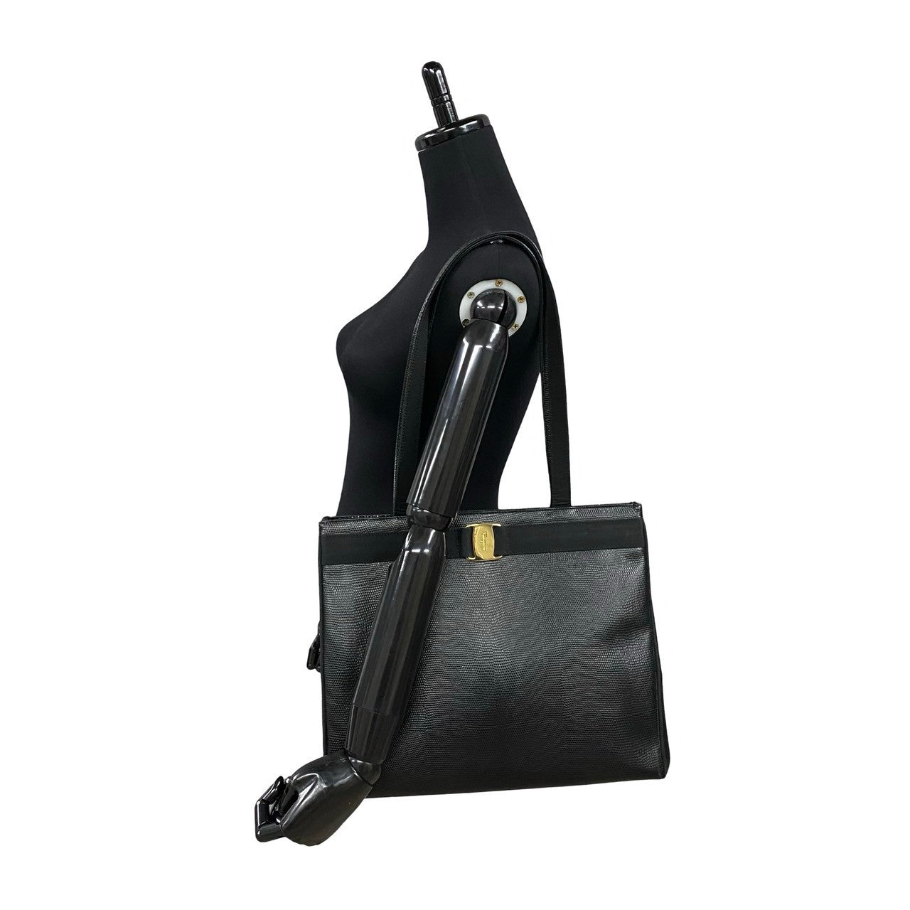 Salvatore Ferragamo Tote Bag leather black