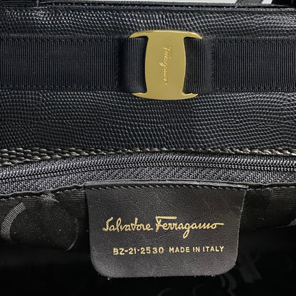 Salvatore Ferragamo Tote Bag leather black