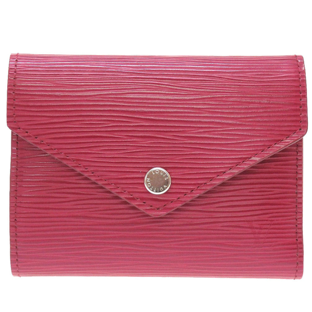 LOUIS VUITTON Tri-fold wallet M62171 Epi Leather Fuchsia Compact wallet Epi Portefeuille Victorine Women Used Authentic