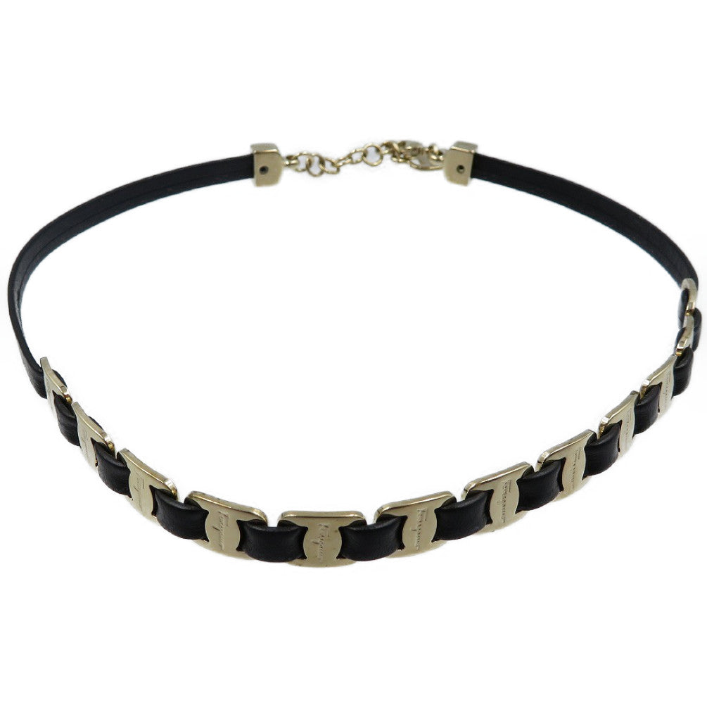 Salvatore Ferragamo bracelet Leather, Metal black