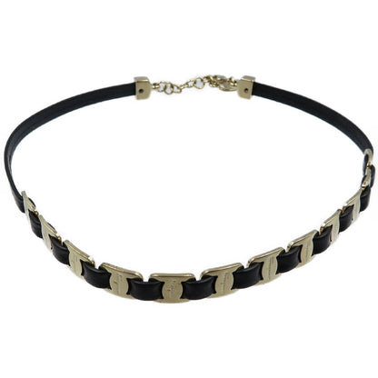 Salvatore Ferragamo bracelet Leather, Metal black