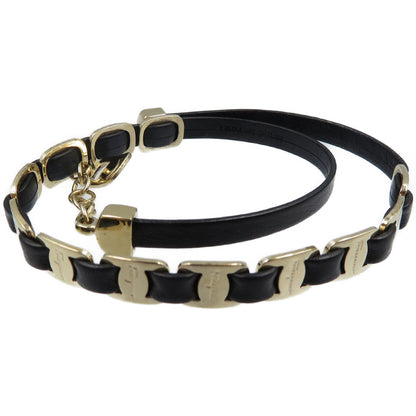 Salvatore Ferragamo bracelet Leather, Metal black