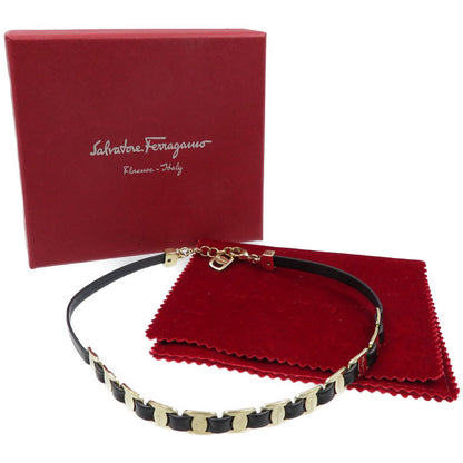 Salvatore Ferragamo bracelet Leather, Metal black