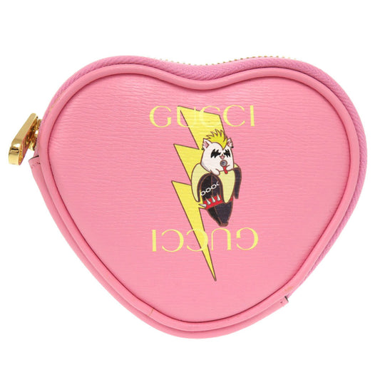 GUCCI Coin case 701062 leather pink x Banana