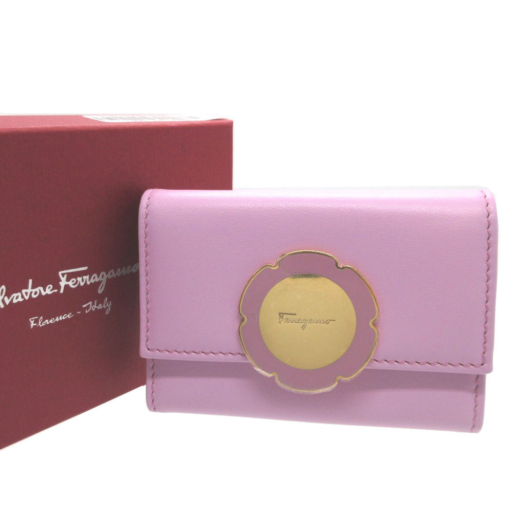 Salvatore Ferragamo Key case Key holder  22D162 leather pink