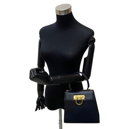 Salvatore Ferragamo Shoulder Bag leather Navy