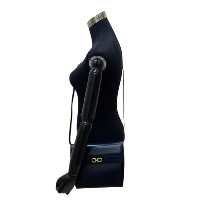 Salvatore Ferragamo Shoulder Bag Calfskin Navy