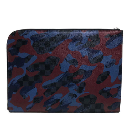 LOUIS VUITTON Clutch bag N63292 Damier Grafitto Canvas multicolor Damier Cobalt camouflage Pochette Jules GM mens Used Authentic