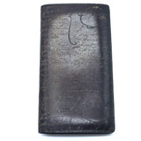 Berluti Folded wallet leather Dark purple typex black calligraphy Ebene mens Used Authentic