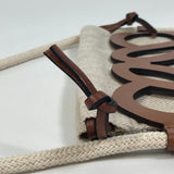 LOEWE Shoulder Bag B922Q09X01 Canvas / leather Beige x brown anagram cutout crossbody Women Used Authentic