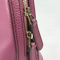 GUCCI Handbag 388560 leather Purple type logo Lady dollar Women Used Authentic