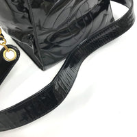 CHANEL Shoulder Bag Patent leather black CCCOCO Mark purse Women Used Authentic