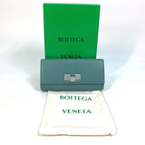 BOTTEGAVENETA Long Wallet Purse 2 fold long wallet Continental wallet leather 629557 blue Women Used Authentic