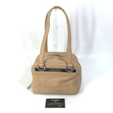 CHANEL Handbag lambskin beige Shoulder Bag Shoulder Bag chocolate bar quilting Women Used Authentic