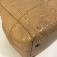 CHANEL Handbag lambskin beige Shoulder Bag Shoulder Bag chocolate bar quilting Women Used Authentic
