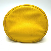 BALENCIAGA Shoulder Bag 638342 leather yellow Bucket bag EVERYDAY drawstring Women Used Authentic