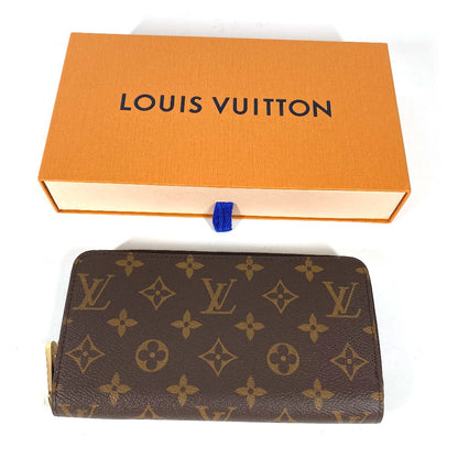 LOUIS VUITTON Long Wallet Purse M42616 Monogram canvas Brown Monogram Zippy wallet Women Used Authentic