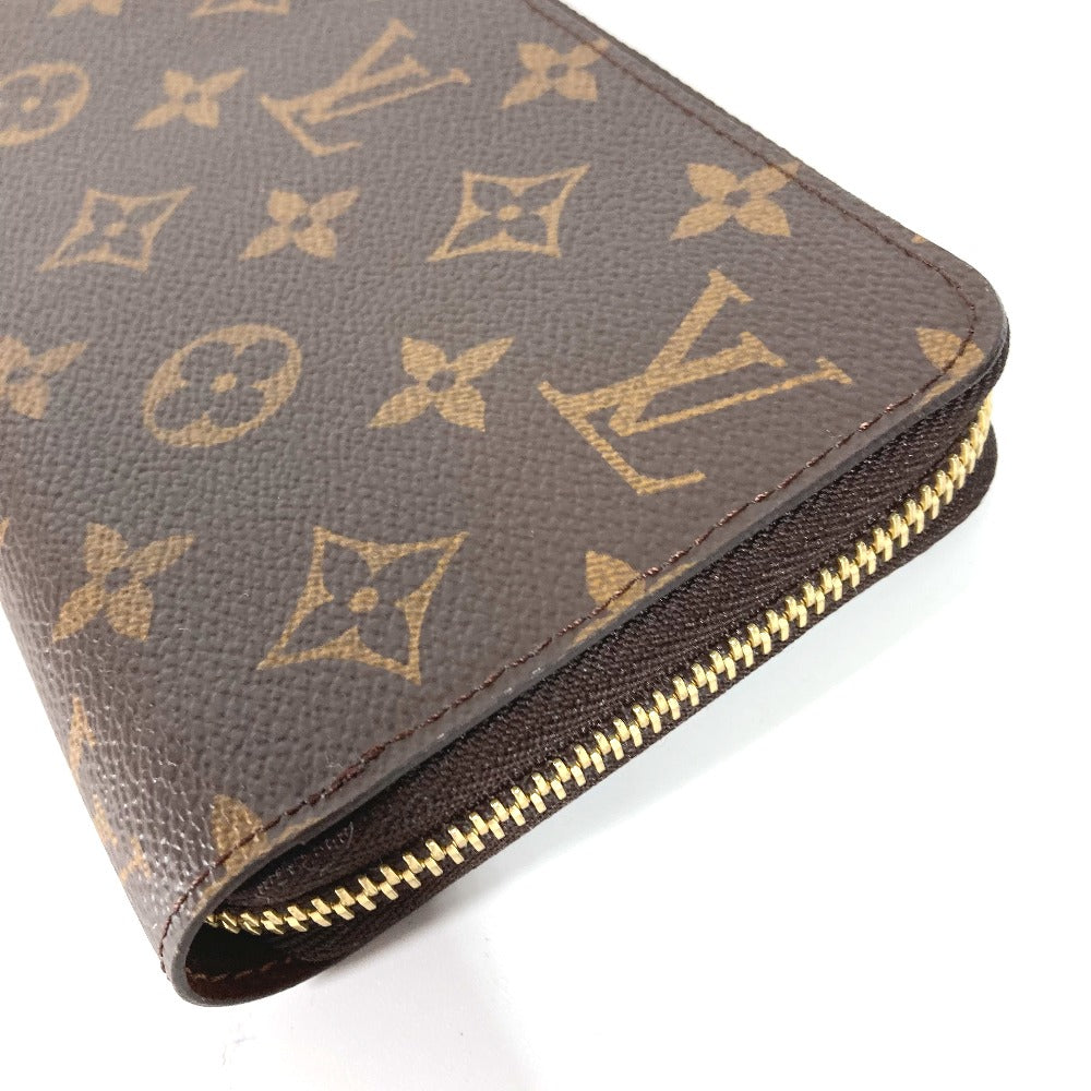 LOUIS VUITTON Long Wallet Purse M42616 Monogram canvas Brown Monogram Zippy wallet Women Used Authentic