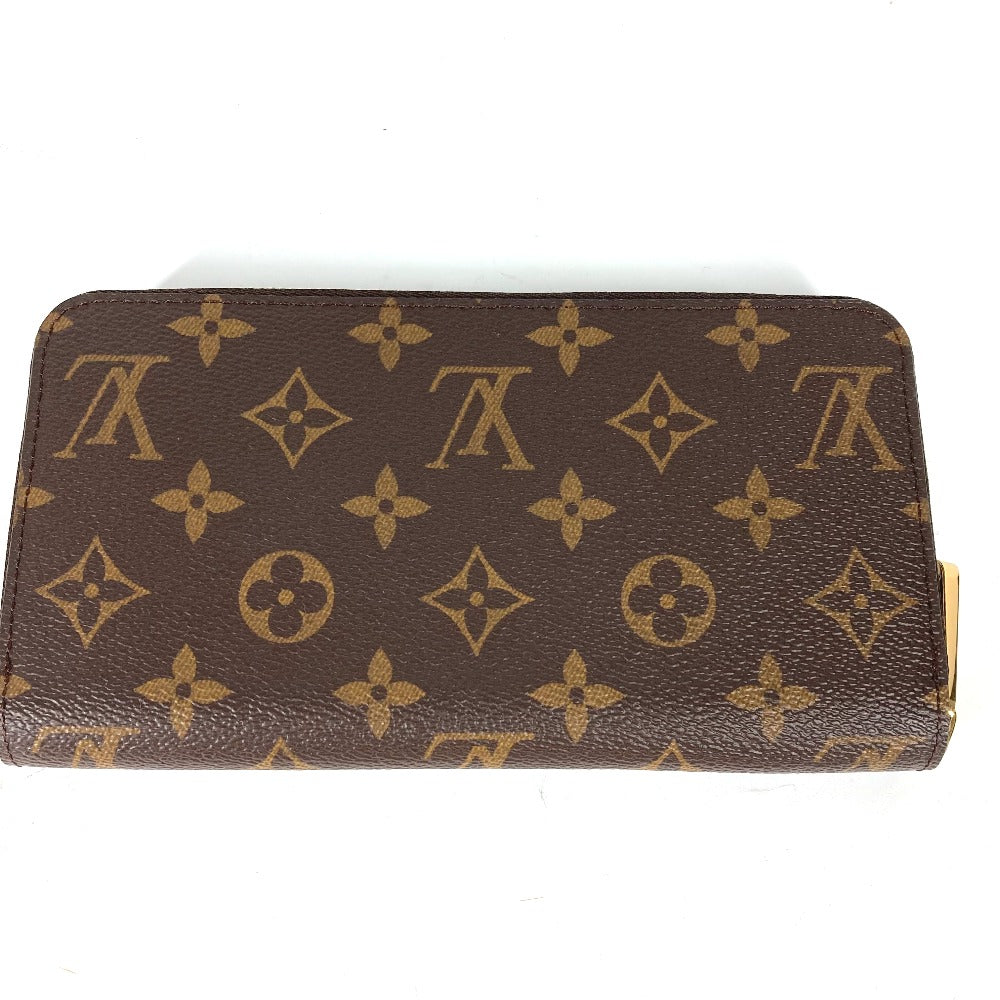 LOUIS VUITTON Long Wallet Purse M42616 Monogram canvas Brown Monogram Zippy wallet Women Used Authentic