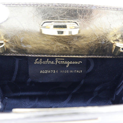 Salvatore Ferragamo Shoulder Bag AQ214734 Calfskin gold Gancini ChainShoulder