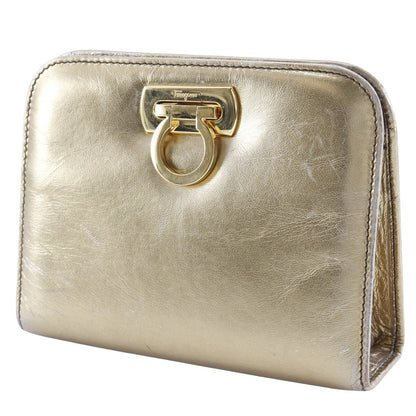 Salvatore Ferragamo Shoulder Bag AQ214734 Calfskin gold Gancini ChainShoulder