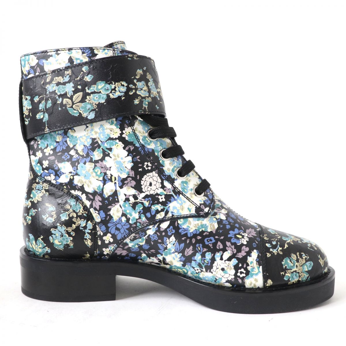 LOUIS VUITTON boots leather Black x multicolor 37