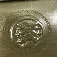 FENDI Shoulder Bag leather khaki handbag bag vintage Women Used Authentic