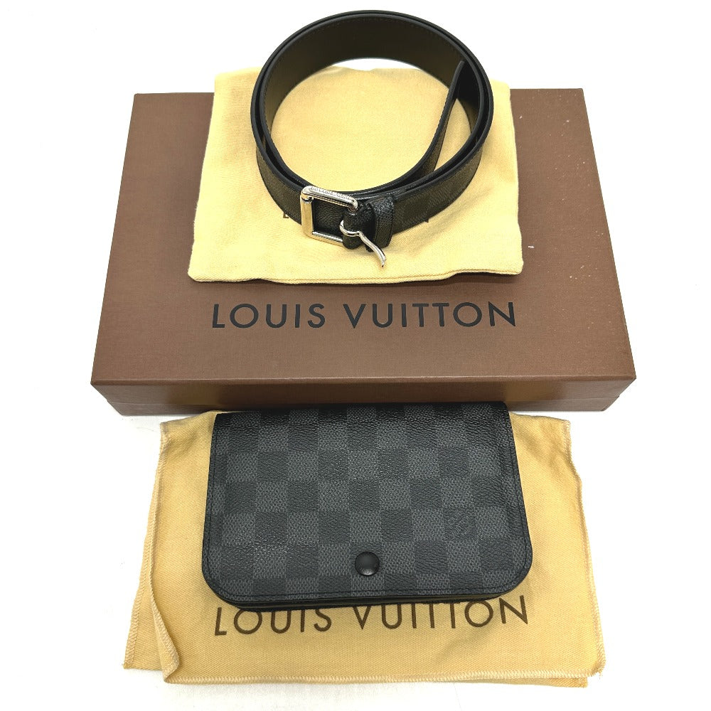 LOUIS VUITTON Waist bag M6837V Damier Grafitto Canvas black Damier Grafitte Santul Pochette homme mens Used Authentic