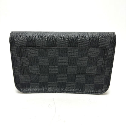 LOUIS VUITTON Waist bag M6837V Damier Grafitto Canvas black Damier Grafitte Santul Pochette homme mens Used Authentic