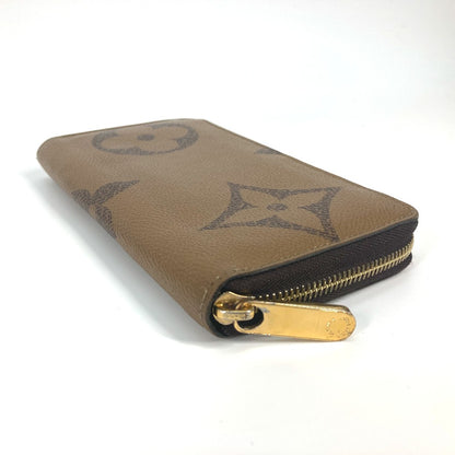 LOUIS VUITTON Long Wallet Purse M69353 Monogram reverse canvas Brown Giant Monogram Reverse Zippy wallet Women Used Authentic