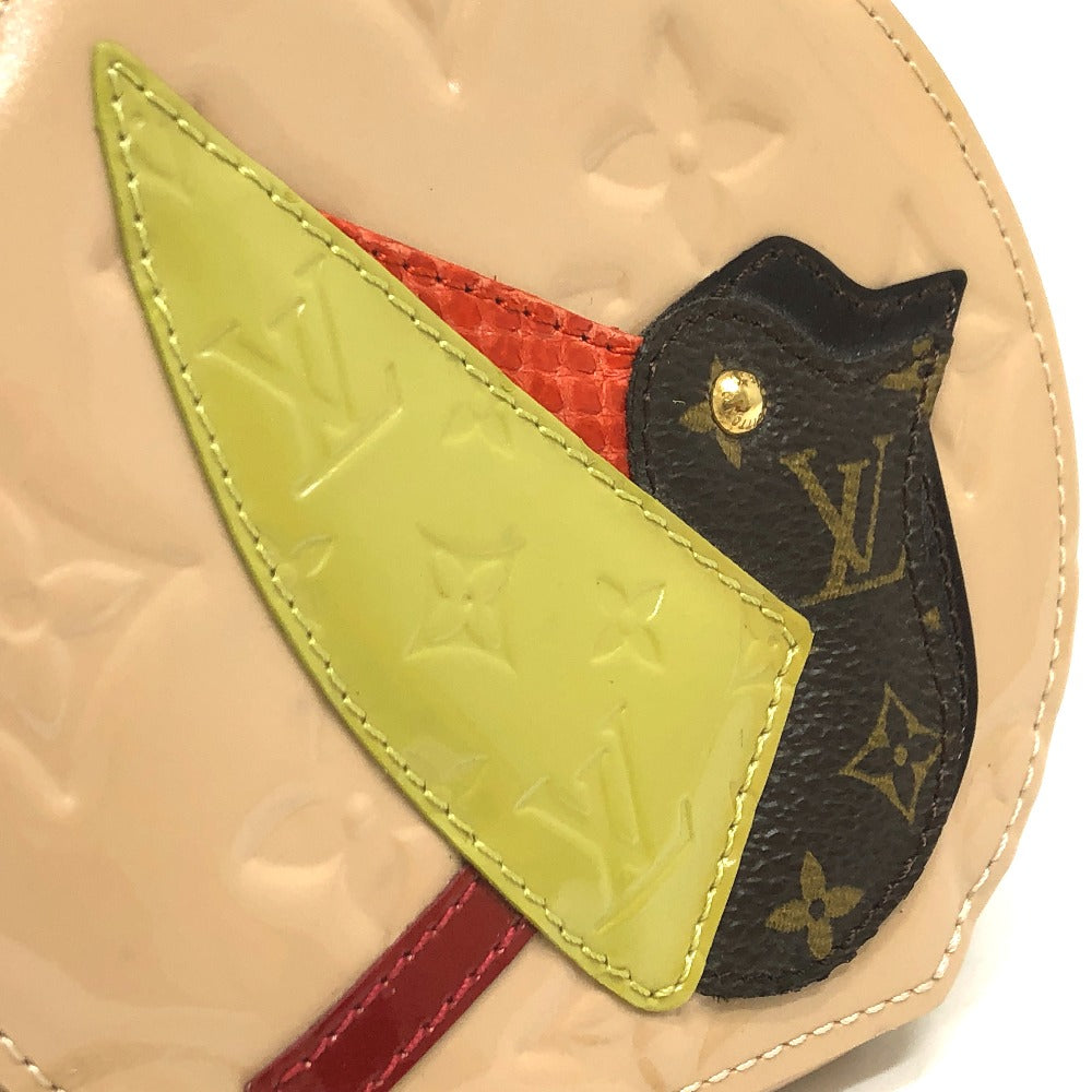 LOUIS VUITTON Coin case M91388 Monogram Vernis beige Monogram Vernis Portomonet Oiseau Women Used Authentic