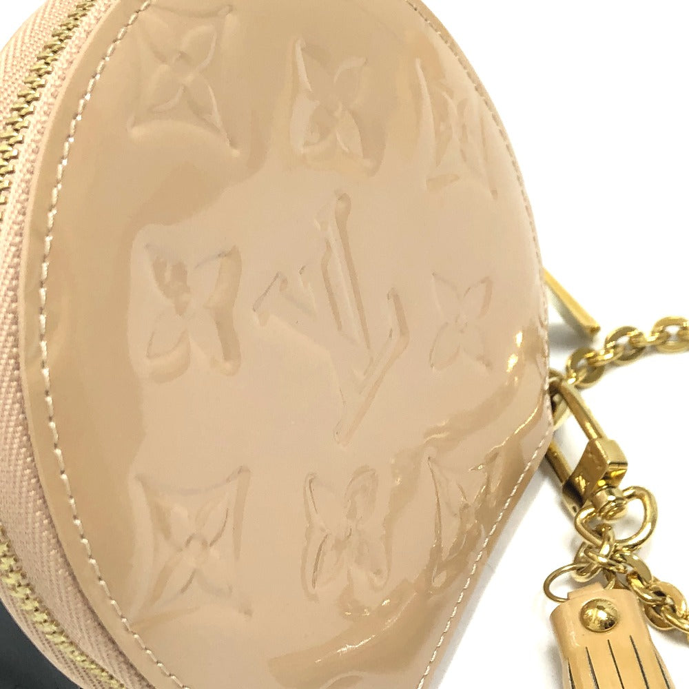 LOUIS VUITTON Coin case M91388 Monogram Vernis beige Monogram Vernis Portomonet Oiseau Women Used Authentic