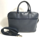 DIOR HOMME Business bag leather Navy Crossbody Briefcase mens Used Authentic