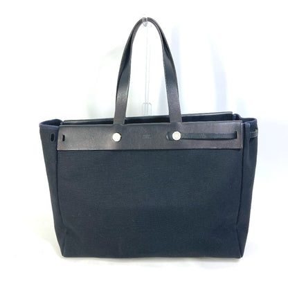 HERMES Tote Bag Canvas / leather black Herbag Cabass GM