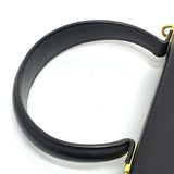 Salvatore Ferragamo Shoulder Bag BX-212193 leather black Gancini Square type Women Used Authentic