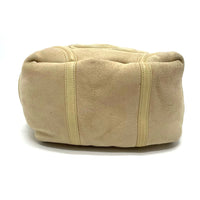 CHANEL Handbag Mouton / Leather Beige x Gold Metal CC COCO Mark Mokomoko Women Used Authentic