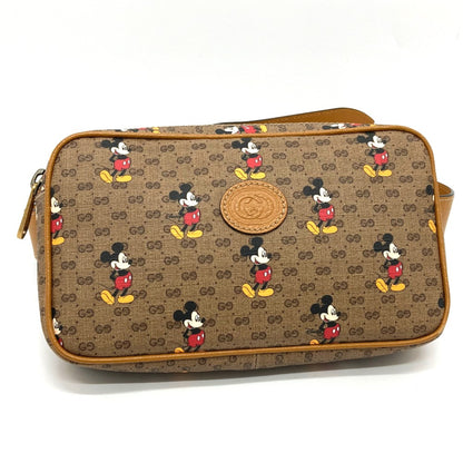 GUCCI Sling bag 602695 GG Supreme Canvas Brown Disney Collaboration Mickey Mini GG Supreme Women(Unisex) Used Authentic