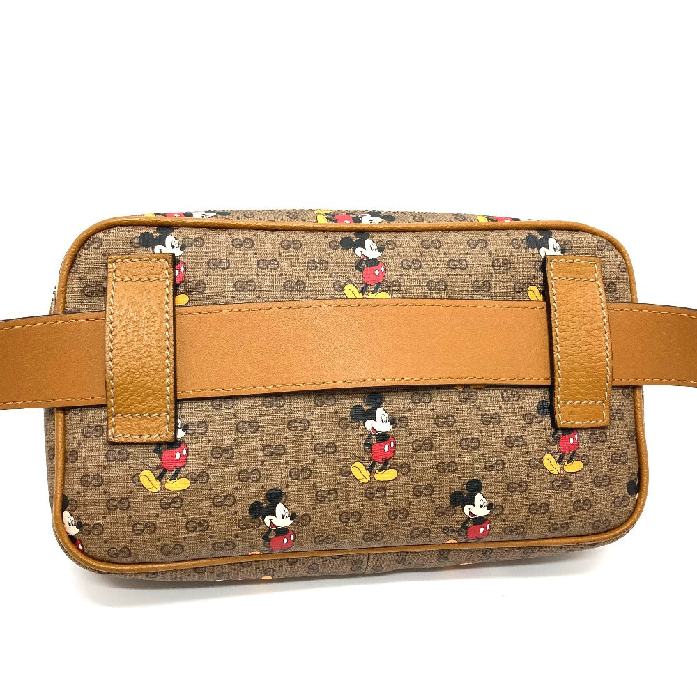 GUCCI Sling bag 602695 GG Supreme Canvas Brown Disney Collaboration Mickey Mini GG Supreme Women(Unisex) Used Authentic