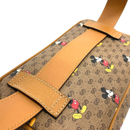 GUCCI Sling bag 602695 GG Supreme Canvas Brown Disney Collaboration Mickey Mini GG Supreme Women(Unisex) Used Authentic