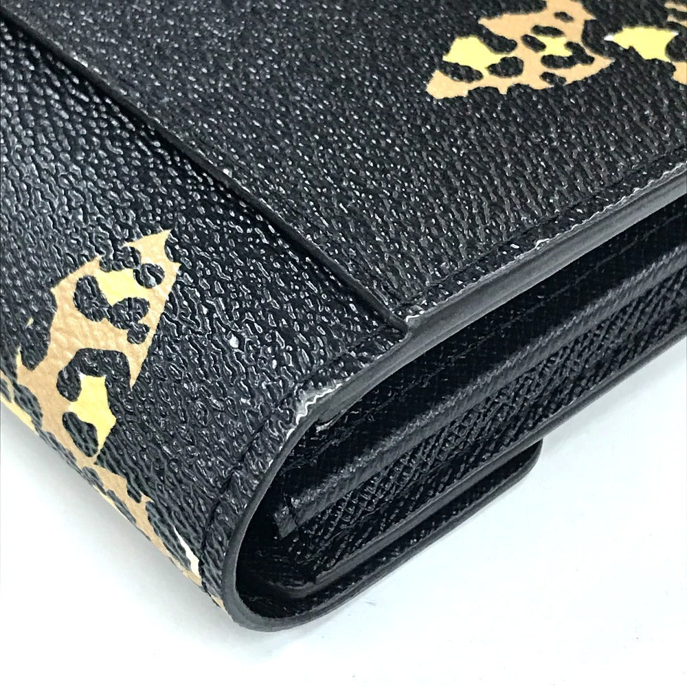 LOUIS VUITTON Long Wallet Purse M67875 Monogram canvas black Monogram jungle Portefeuille Sarah Women Used Authentic