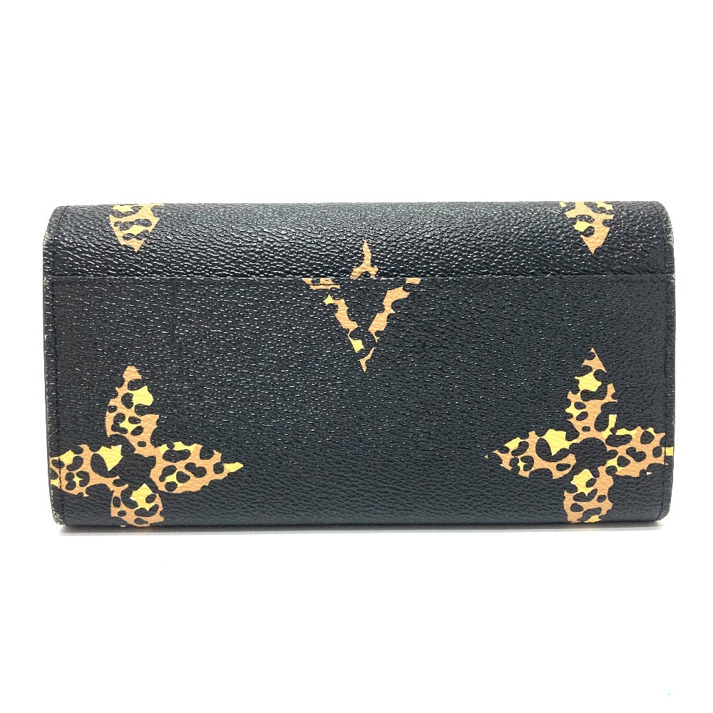 LOUIS VUITTON Long Wallet Purse M67875 Monogram canvas black Monogram jungle Portefeuille Sarah Women Used Authentic