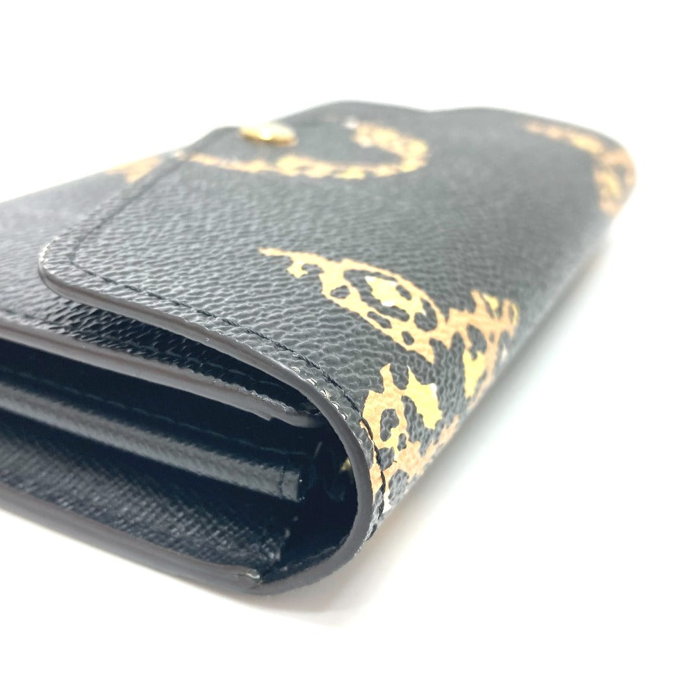 LOUIS VUITTON Long Wallet Purse M67875 Monogram canvas black Monogram jungle Portefeuille Sarah Women Used Authentic